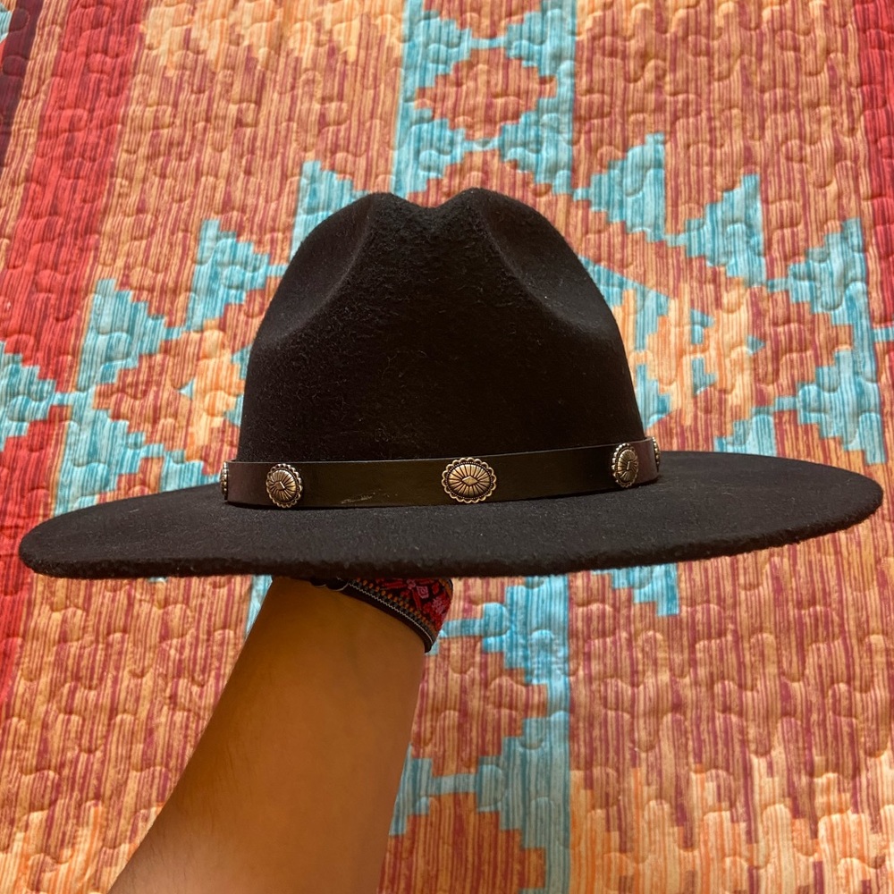 Silver Concho Black Hat